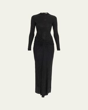 Ronny Kobo Zelda Embellished Mock-Neck Dress - Black