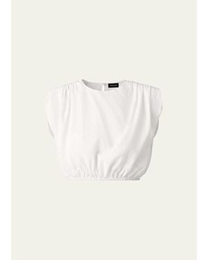 Toccin Sirelle Linen-Cotton Crop Top - Natural