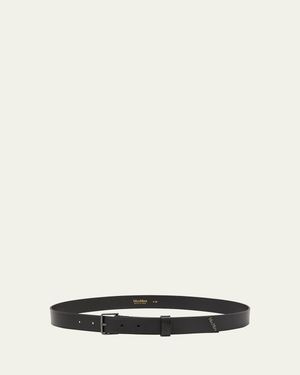 Max Mara Wavenlea Leather Belt - Natural