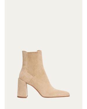 Gabriela Hearst Luke 90Mm Suede Ankle Boots - Natural