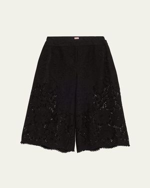 Sea Arianna Floral Lace Culottes - Black