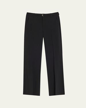 Vince High-Rise Slim Flare Pants With Belt - Black