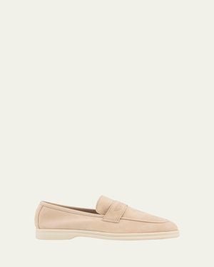 SOPHIQUE Essenzia Suede Loafers - Natural