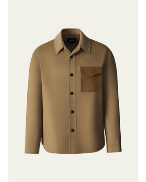 Mackage Emmanuel Double-Face Wool Overshirt - Brown