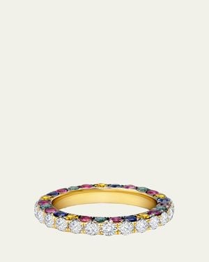 Graziela Gems Gem And Diamond 3-Sided Band Ring - Natural