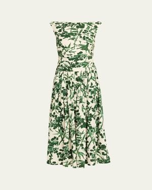 Cara Cara Zora Printed Sleeveless Poplin Dress - Green