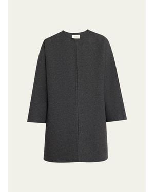 The Row Cove Cashmere-Wool Open Jacket - Black