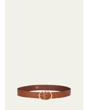 Twp Wide Vachetta Leather Belt - Brown