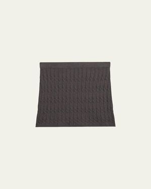 Helmut Lang Cable-Knit Mini Skirt - Black
