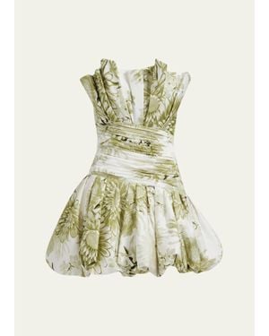 Aje. Chromatic Mini Bubble Dress - Green