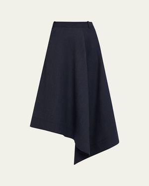 A.L.C. Gael Asymmetric Midi Skirt - Blue