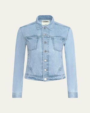 L'Agence Ashby Slouch Straight-Leg Jeans - Blue