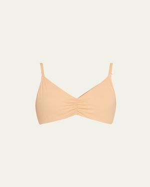 Commando Shirred Cotton Bralette - White