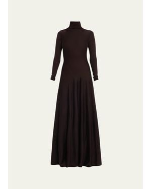 Adam Lippes Naomi Cashmere Knit Turtleneck Dress - Black