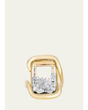 Moritz Glik 18K Presa Cushion Ring With Diamonds - Metallic