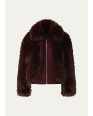 Mackage Nanny Faux-Fur Jacket - Red