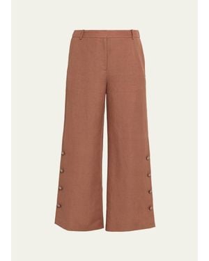 Kobi Halperin Remi Cropped Linen Pants - Multicolor
