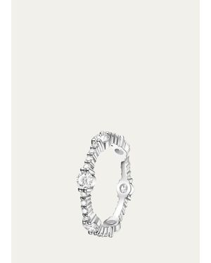 Melissa Kaye Sadie 18K Alternating Diamond Eternity Ring - White