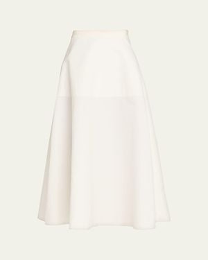 FFORME Deeta Flared Cotton Skirt - Natural