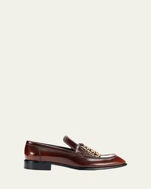 Loewe Edge Leather Loafers - Brown