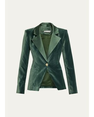 Alice + Olivia Sable Fitted Blazer - Green