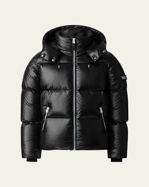 Mackage Kent Short Hooded Puffer Coat - Blue