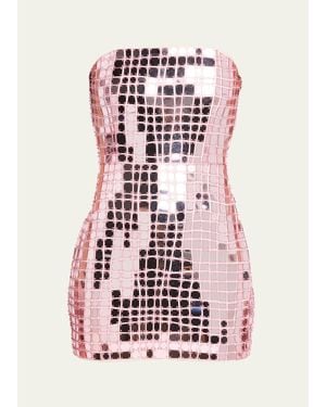 retroféte Kaleido Strapless Mini Dress - Red