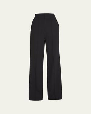 Alice + Olivia Dylan High-Waist Wide-Leg Pants - Black