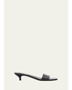 TOTEME 35Mm Slim Lizard-Embossed Leather Mules - Natural