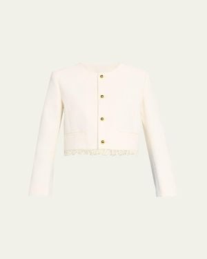 FRAME The Tweed Fringe Jacket - Natural