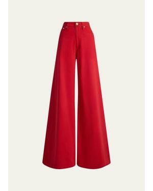 Ralph Lauren Collen Wide-Leg Jeans - Red