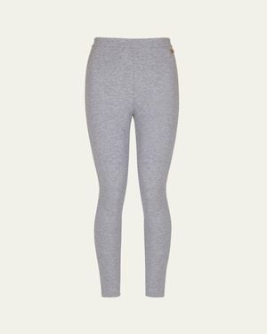 Balmain Heathered Ankle Leggings - Gray