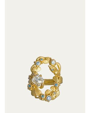 Lene Vibe 18K Multi-Diamond Open Ring - Metallic