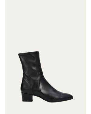 Aquatalia Stassi 40Mm Leather Booties - Black