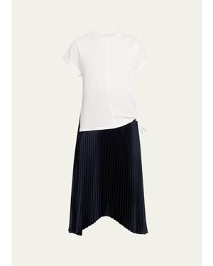 3.1 Phillip Lim Short-Sleeve T-Shirt Combo Midi Dress - White