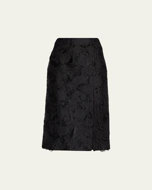 Proenza Schouler Dalma Chrysanthemum Jacquard Skirt - Black