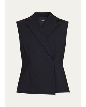 Theory Hourglass Asymmetric Vest - Blue