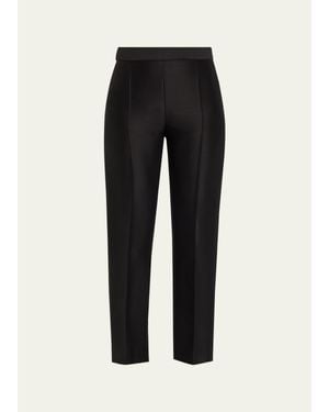 Adam Lippes Mika Cropped Straight-Leg Pants - Black