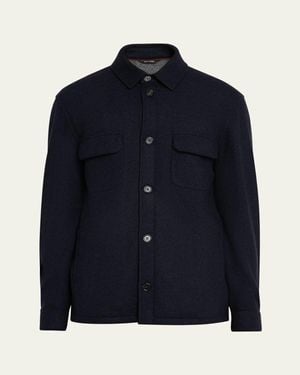 Loro Piana Lp Cashmere-Nylon Overshirt - Blue