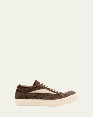 Rick Owens Vintage Calf Hair Sneakers - Natural