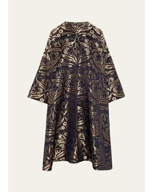 Eskandar Round-Neck Reversible Chinese Jacket - Blue