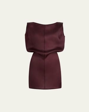 KHAITE Toma Sleeveless Silk Mini Dress - Purple