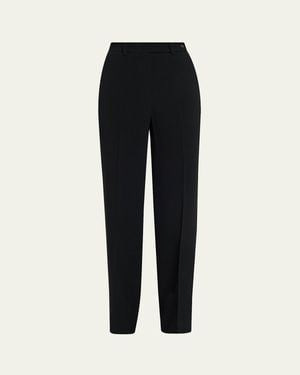 Kiton Pleated Wide-Leg Pants - Black