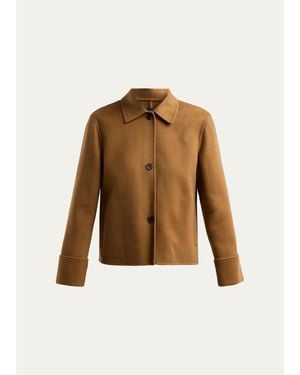 Theory Boxy Cuffed Jacket - Natural