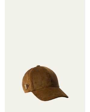 Prada Corduroy Baseball Cap - Natural