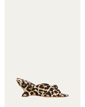 Loeffler Randall 75Mm Marsy Wedge Sandals - Natural