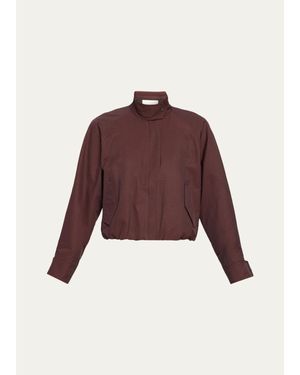 Rails Cotton Funnel-Neck Jacket - Red