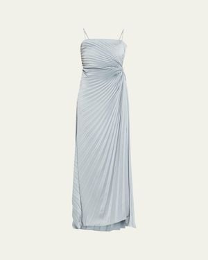 A.L.C. Layla Pleated Strapless Gown - Blue