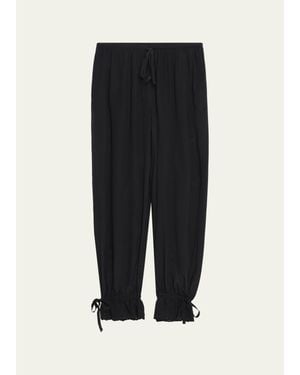 Ciao Lucia Pauli Silk Embroidered Pants - Black