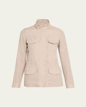 Loro Piana Linen Traveler Jacket - Natural